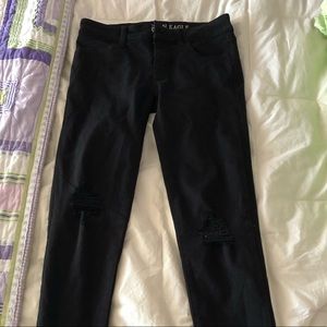 AE black distressed jeans